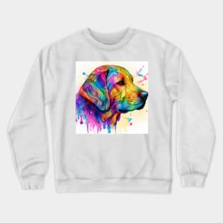 Abstract painting of a Lab looking Dog Crewneck Sweatshirt